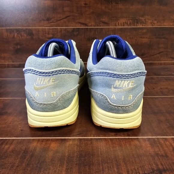 Nike Air Max 1 PRM Premium 'Dirty Denim' Blue Athletic Sneakers Mens Size 12 - Picture 4 of 10